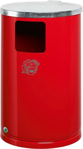 Abfallsammler 30 l rot verschließbar VAR