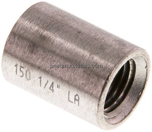 Rundmuffe NPT 1/4"-NPT 1/4", 1.4408