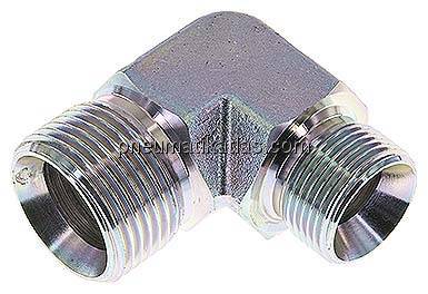 90°-Winkel, 60°Konus G 1"-G 3/4" (AG), Stahl verzinkt