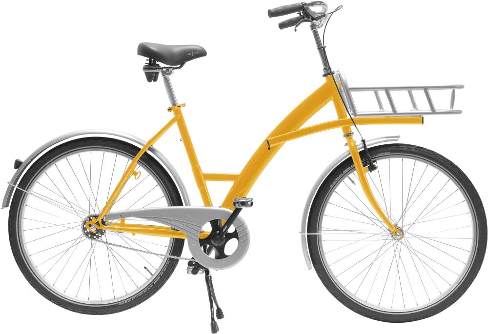 Transportfahrrad Modus gelb mit Lastenträger