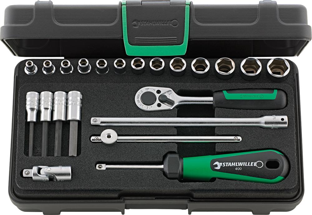Steckschlüssel-Garnitur 1/4" 40/44/17/5 22-teilig Stahlwille