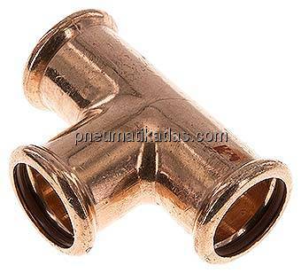 Pressfitting, T-Stück, 28mm innen, Kupfer / Kupferlegierung