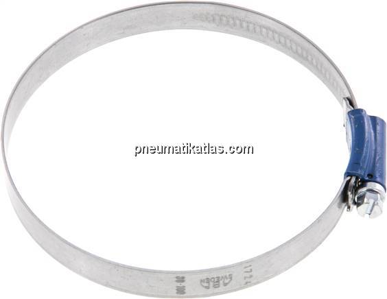 12mm Schlauchschelle 80 - 100mm, Stahl verzinkt (W1) (ABA)