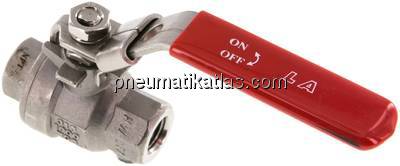 Edelstahl-Kugelhahn, leicht, NPT 1/4", 0 - 63bar