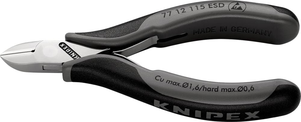 Elektr.Seitenschn. ESD 115mm m.Drahtk.m.F.Knipex