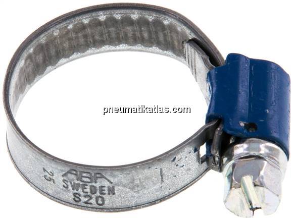 9mm Schlauchschelle 16 - 25mm, Stahl verzinkt (W1) (ABA)