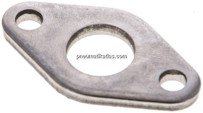 Flanschbefestigung f. 8 & 10mm ISO 6431-Zylinder, 1.4301