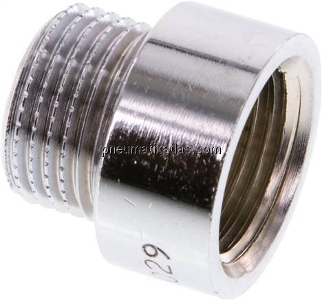 Gewindeverlängerung G 3/8"-10mm, Messing verchromt