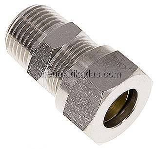 Gerade Schneidringverschr. 15 L (M22x1,5)-R 1/2", Messing vernickelt