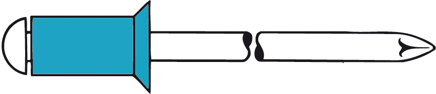 Blindniete A2-Edelstahl Senkkopf 4,8 x 12