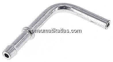90°-Schlauchnippel Rohr 5, Schl. 4 - 5mm, Stahl verzinkt