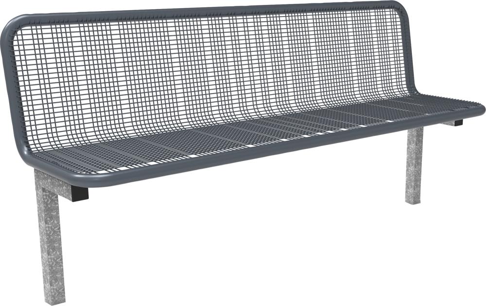 Parkbank SEVILLA Drahtgitter DB 703 Nutzbreite 1770mm m.Lehne zum einbetonieren