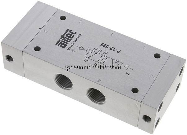5/2-Wege Pneumatikimpulsventil, G 1/2", dominierend, Standard