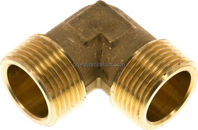 90°-Winkel R 1" (AG), Messing