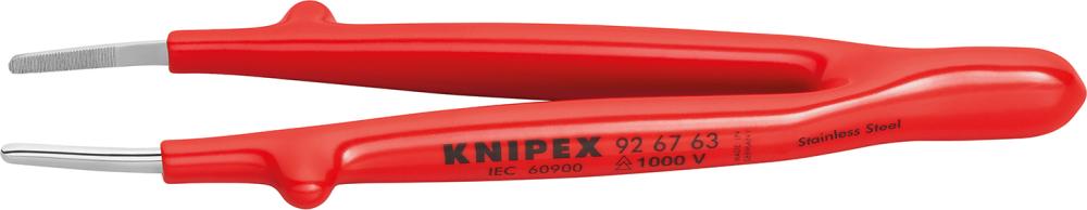 Pinzette Präzision VDE Spitze rund 145mm KNIPEX