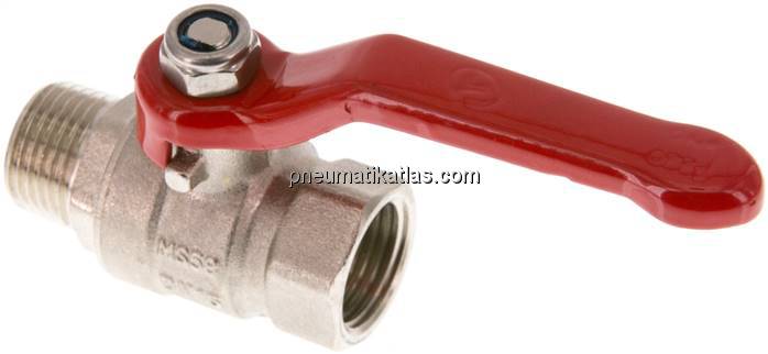 Messing-Kugelhahn, Eco-Line, R 1/2" / Rp 1/2", 0 - 25bar