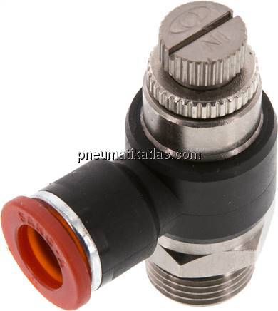 Winkel-Drosselrückschlagventil G 3/8"-10mm,zuluftregelnd