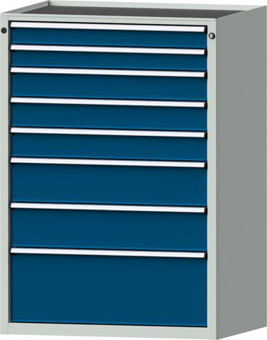 Schubladenschrank 4004 750x600mm, 8 SL,7035/5010