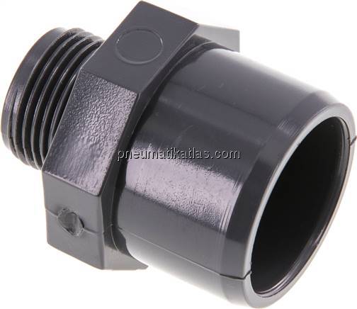 Klebe-Gewindenippel, PVC-U, 32x40mm (ixa)-G 3/4" AG