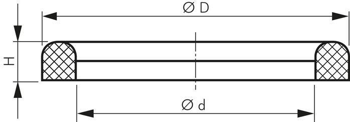Zeichnung: Dichtung für Gewindestutzen (Milchgewin