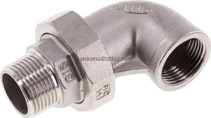 Winkel-Verschraubung konisch dichtend Rp/R 1"(IG/AG)