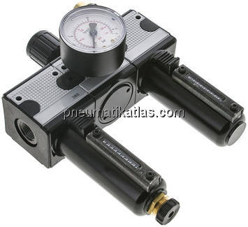 MULTIFIX Wartungseinheit (1), 3-tlg., G 3/8", 0,5 - 10 bar