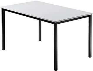 Besprechungstisch 120x80 lichtgrau/schwarz