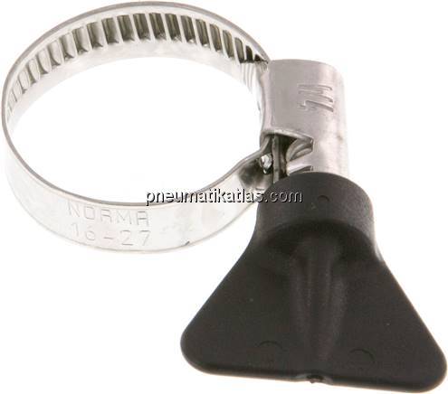 9mm Schlauchschelle 16 - 27mm, 1.4301 (W4) (NORMA)