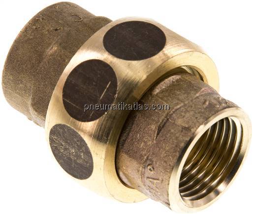 Verschraubung flach dichtend Rp 1/2" (IG),Messing