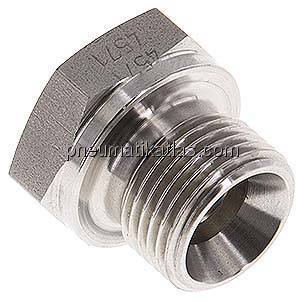 Verschlussverschraubung, 60° Kegel G 3/8", V4A