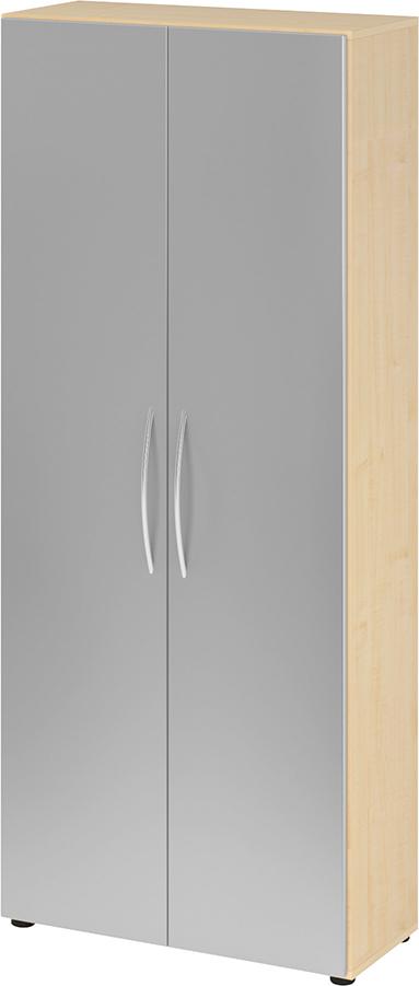 Schrank 4100 BM, 5 OH K: Ahorn / F: Silber 80x34,6x188 cm (BxTxH)