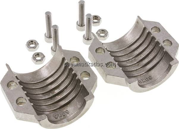 Klemmschalen 67 - 69mm, 1.4401, EN 14423 (DIN2826)