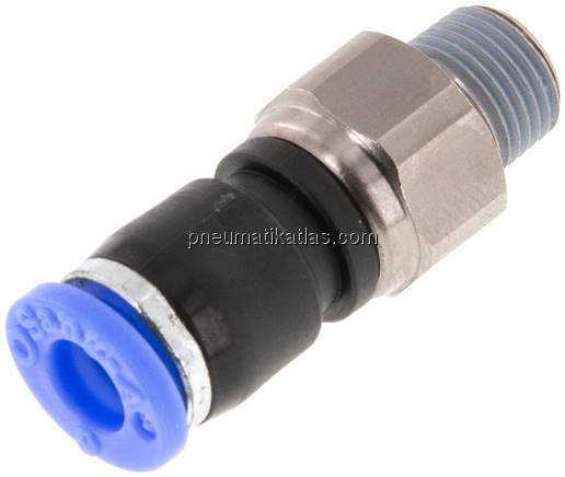 Gerade Drehverschraubung R 1/8"-6mm, IQS-Standard