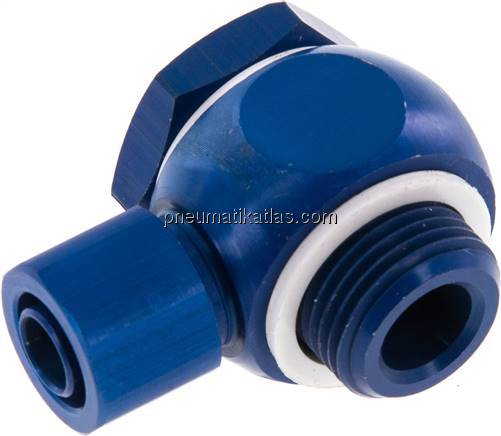 Winkel-Verschraubung G 3/8"-10x8mm, Aluminium, Hohlschraube