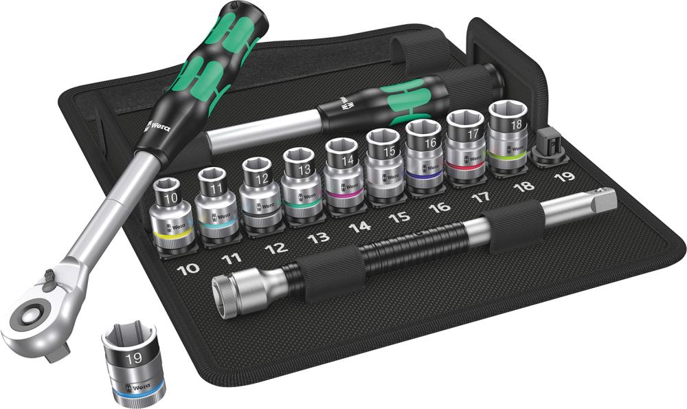 Steckschlüssel-Garnitur 1/2" ZYKLOP Hybrid 13-teilig Wera