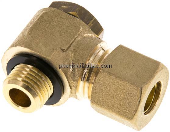 Winkel-Klemmringverschraubung G 1/4"-10 (M16x1,5)mm, Messing