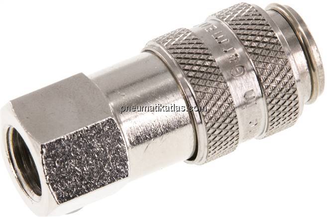 Kupplungsdose (NW5) G 1/8"(IG), Messing vernickelt