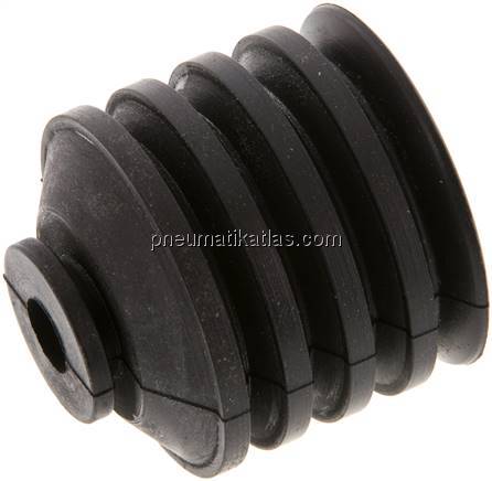 Balgsauger, 4,5-fach, P-Serie, Ø 41x20mm, CR (50A), schwarz