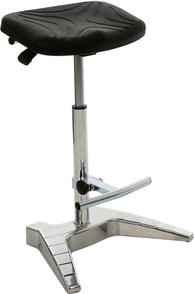 XL Stehhilfe mit PU-Sitz klappbarer Fußstütze bis 150 kg Sitzhöhen verstellung 700-880