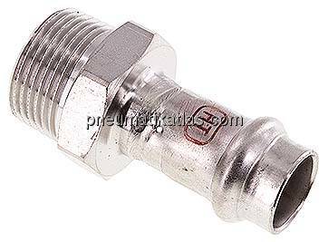 Pressfitting, Übergangsnippel 15mm innen / R 3/4" AG