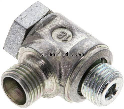 Winkel-Schwenkverschraubung G 1/8"-6 LL (M10x1), ohne Mutter & Schneidring, Stah