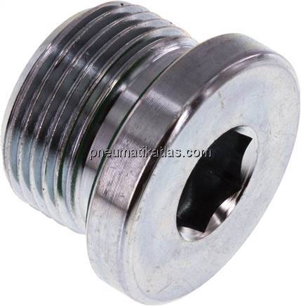 HD-Verschlussstopfen Innenskt. M 22x1,5, Stahl verzinkt