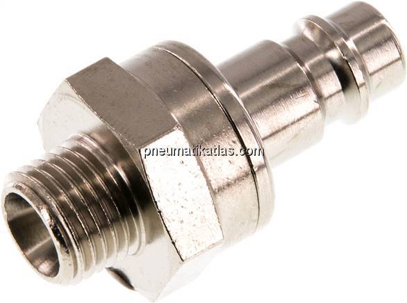 Kupplungsstecker (NW7,2) G 1/4"(AG), Messing vernickelt