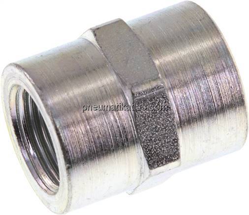 Hochdruck-Muffe G 3/8"-G 3/8", Stahl verzinkt