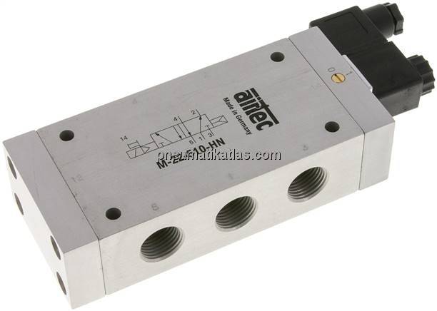 5/2-Wege Magnetventil, G 1/2", Luftfeder, 24 V DC, Standard