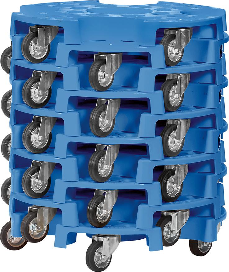 Reifen-Roller 4547 Ladefläche Ø 700 mm 4 Lenkrollen Vollgummi Rad-Ø 100 mm