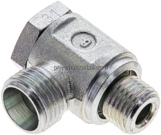 Winkel-Schwenkverschraubung G 1/4"-10 L (M16x1,5), ohne Mutter & Schneidring, St