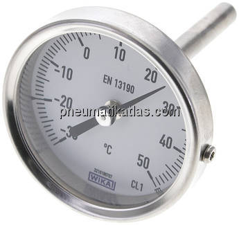 Bimetallthermometer, waagerecht D63/-30 bis +50°C/63mm
