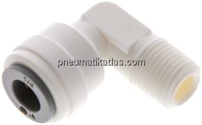 Winkel-Steckanschluss R 1/8"-1/4" (6,35 mm), IQS-LE (EPDM-Dichtung)
