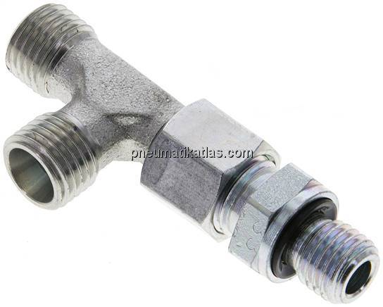 Einstellb. L-Schneidringverschraubung M 12x1,5-8 L (M14x1,5), ohne Mutter & Schn